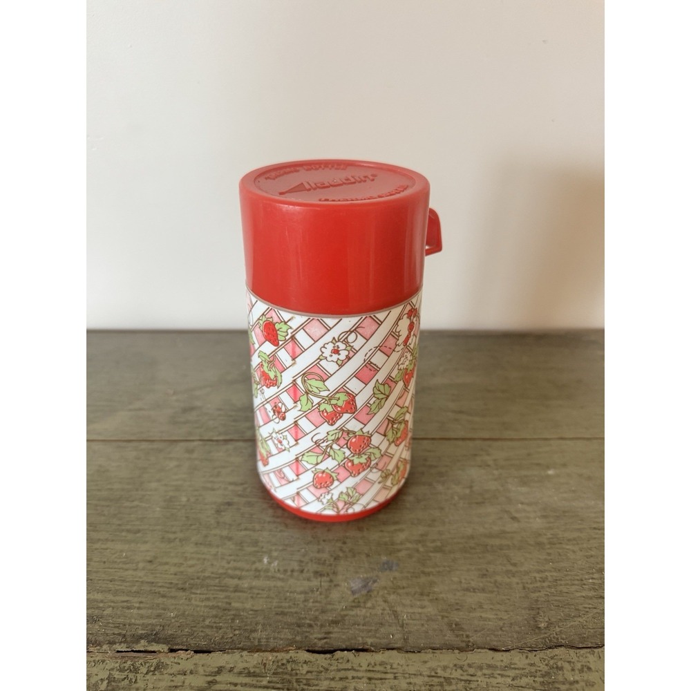 Vintage 1981 Aladdin Strawberry Shortcake Thermos Cute 80s Retro Throwback